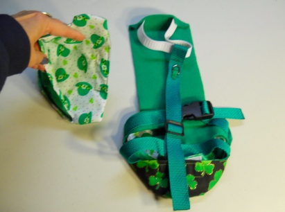 Duck Diaper Holder St. Pat's back