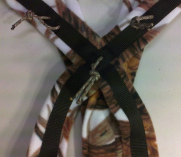 Multipurpose Dog Harness Black Snow Camo close up